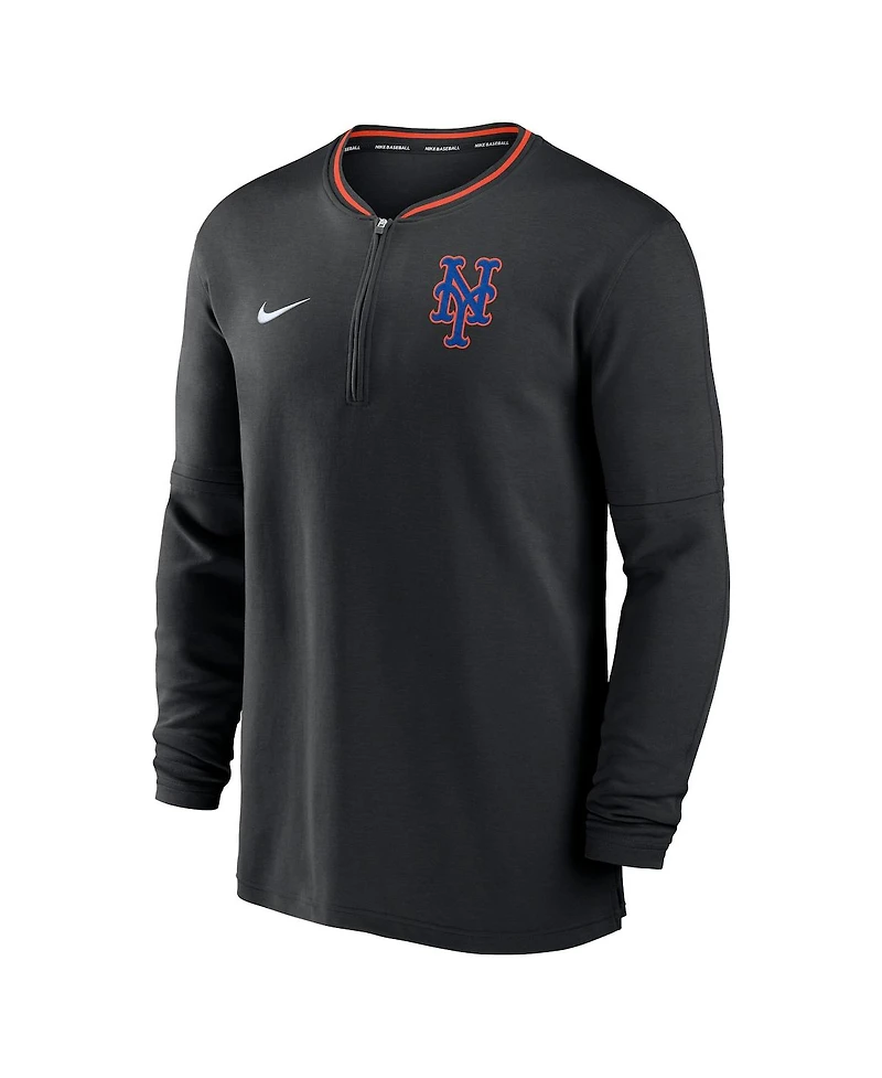 Nike Men's Black New York Mets Authentic Collection Performance Half-Zip Top