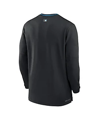 Nike Men's Black Miami Marlins Authentic Collection Performance Half-Zip Top