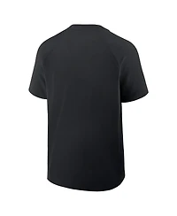 Nike Men's Black Miami Marlins Authentic Collection Raglan Short Sleeve Windshirt