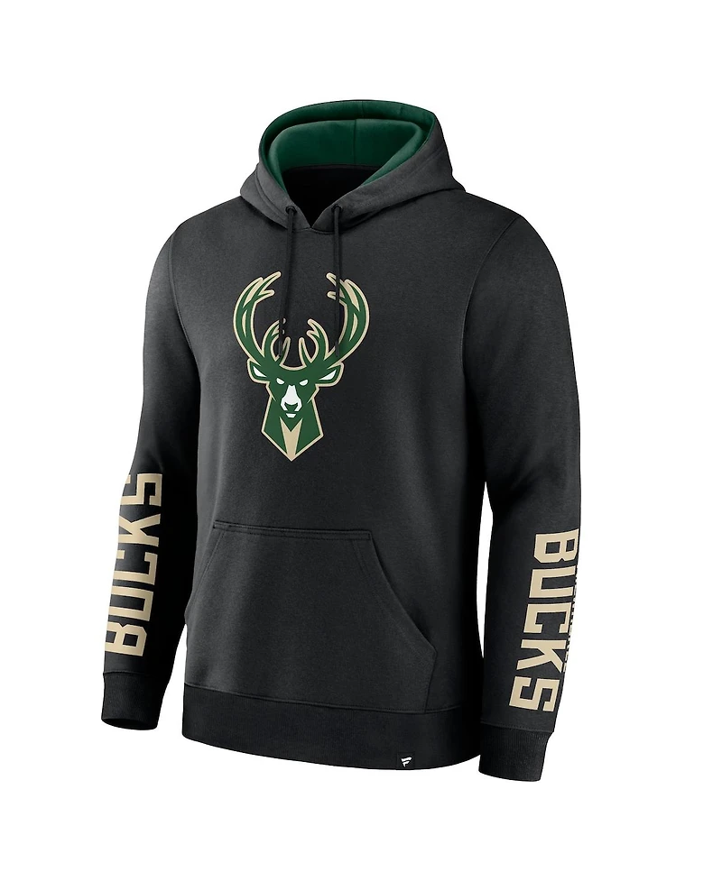 Fanatics Men's Black Milwaukee Bucks Legacy Guard Pullover Hoodie