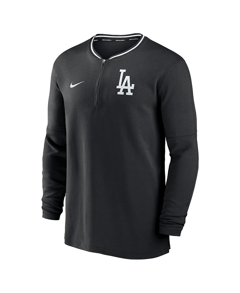 Nike Men's Black Los Angeles Dodgers Authentic Collection Performance Half-Zip Top