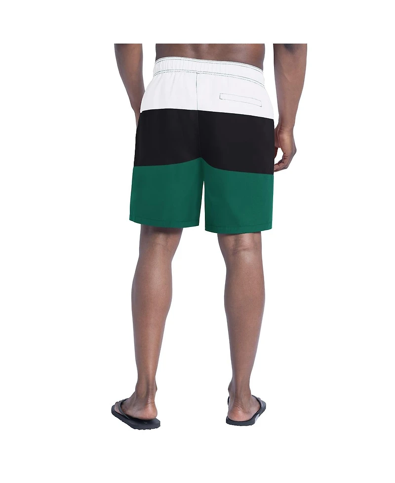 G-iii Sports by Carl Banks Men's Green/Black New York Jets Sunrise Volley Swim Shorts