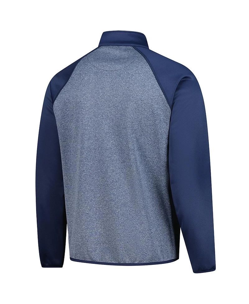 G-iii Sports by Carl Banks Men's Navy Milwaukee Brewers Runners Raglan Full Zip Track Jacket