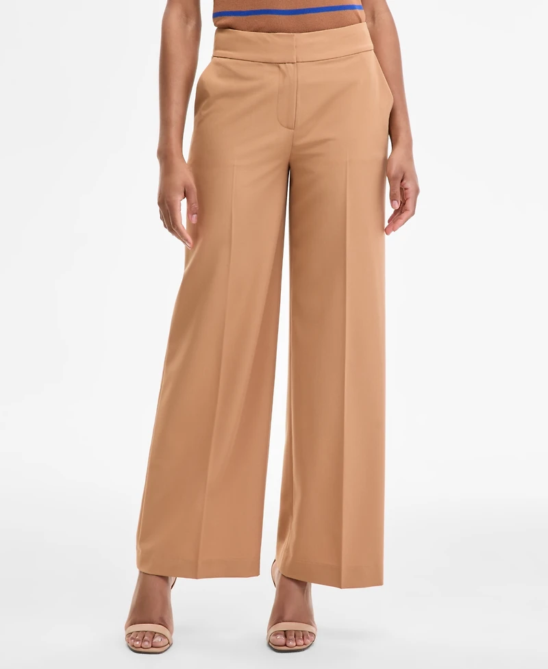 Tahari Asl Women's Mid-Rise Wide-Leg Pants