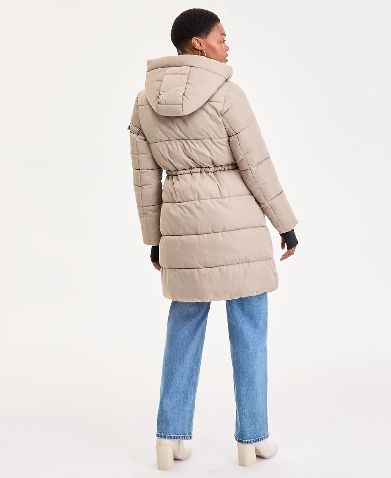 Steve Madden Women's Hooded Puffer Utility Coat