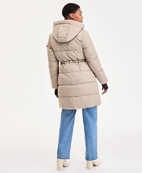 Steve Madden Women's Hooded Puffer Utility Coat