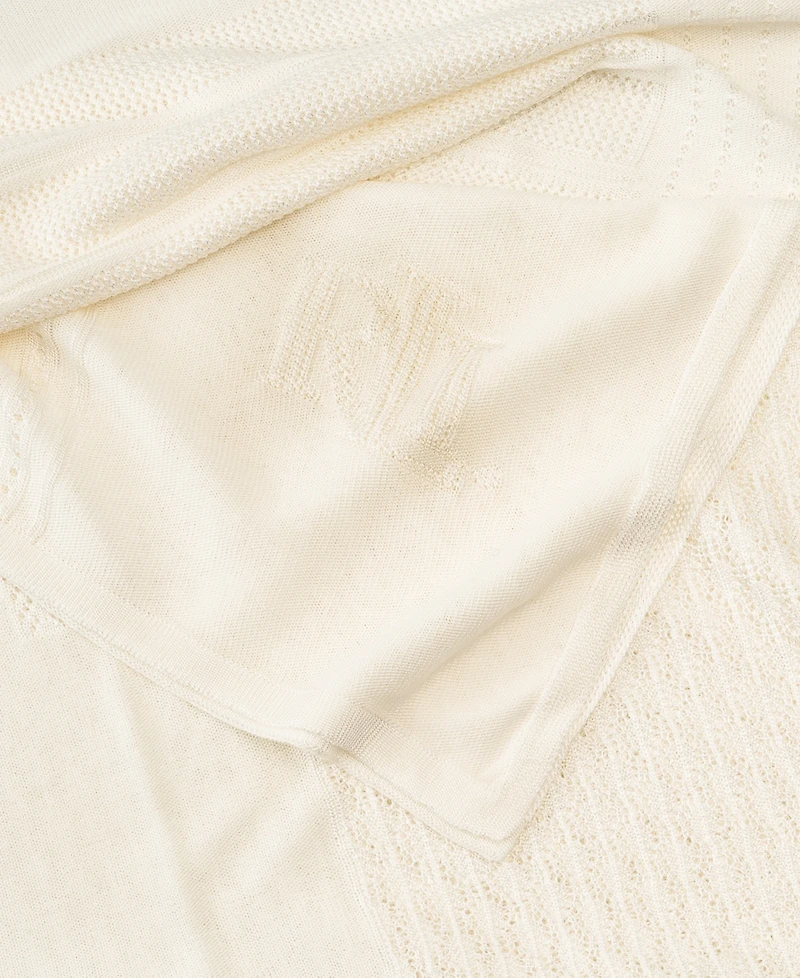 Lauren Ralph Lauren Pointelle Patchwork Wrap