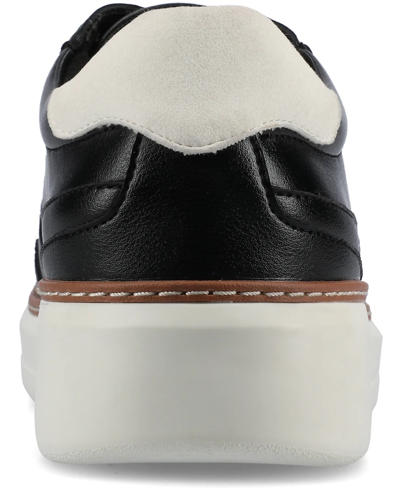 Vance Co. Men's Hustle Comfort Perforated Low Top Flexible Court Sneakers