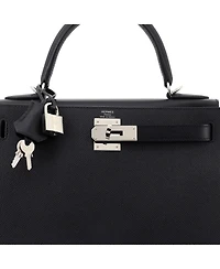 Pre-Owned Hermes Kelly Handbag Epsom with Palladium Hardware