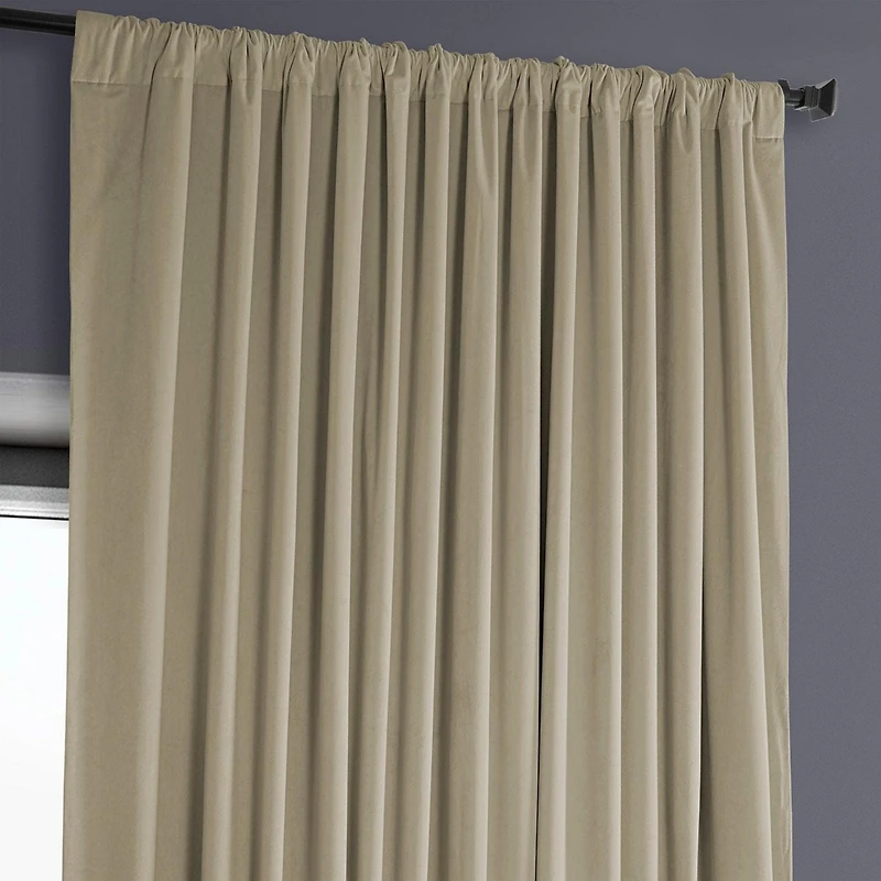 Half Price Drapes Extra Wide Heritage Plush Velvet Room Darkening Curtain