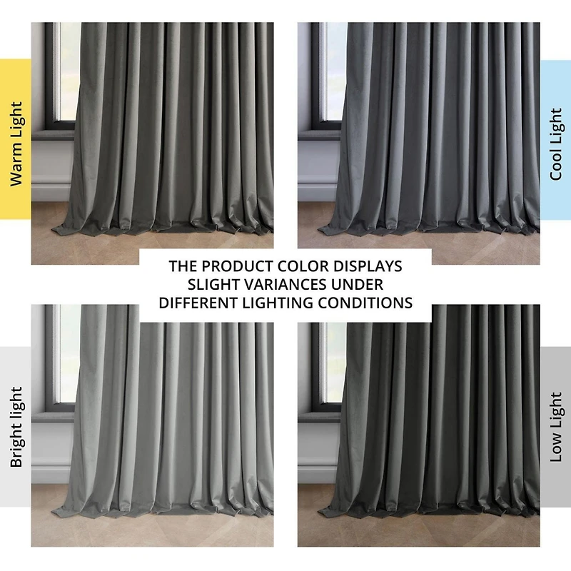 Half Price Drapes Extra Wide Heritage Plush Velvet Room Darkening Curtain