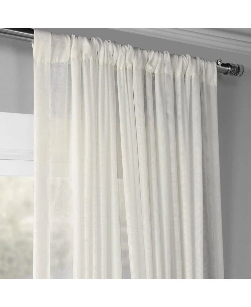 Half Price Drapes Double Layered Off White Extra Wide Sheer Curtain