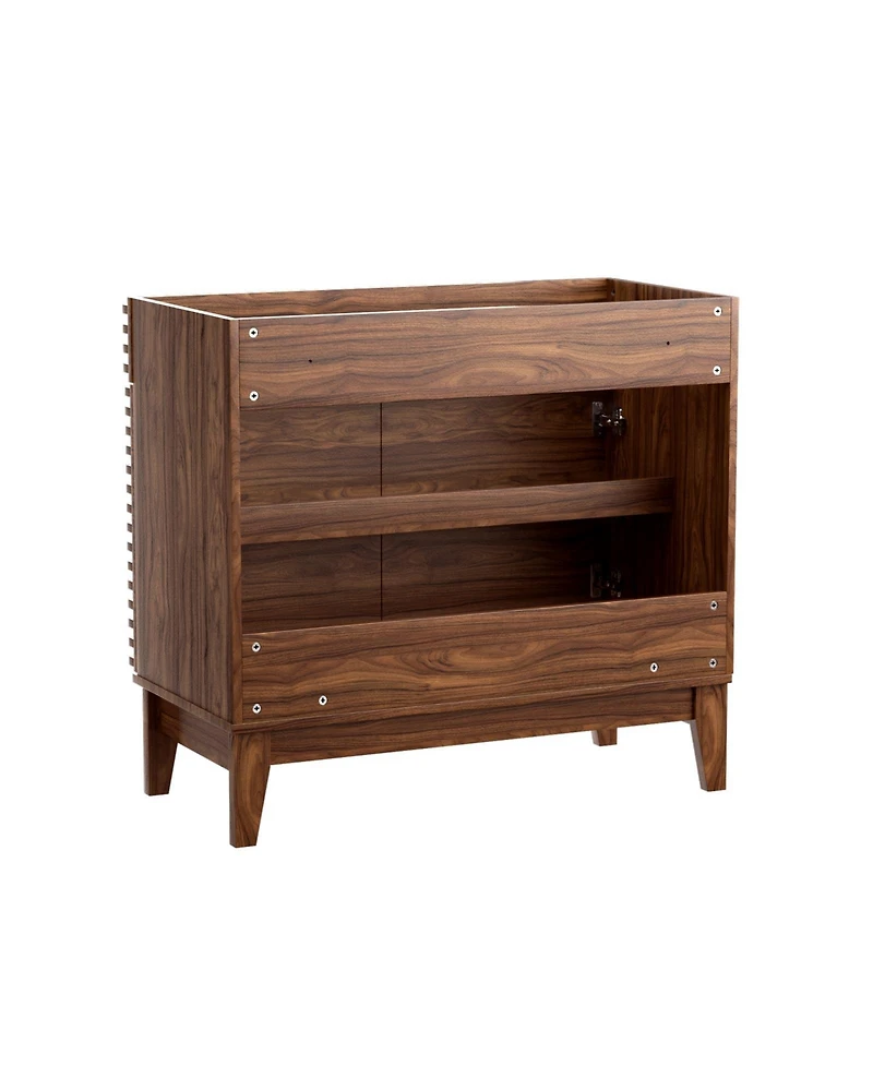 Mid-Century Freestanding Bathroom Cabinet Vanity with Storage