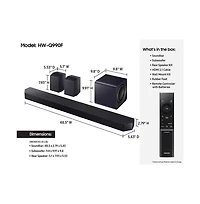 11.1.4 Channel Q-Series Soundbar with Subwoofer and Rear Speakers