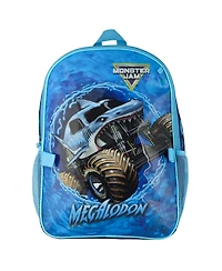 Monster Jam Megalodon 5 Piece Backpack Mega Set with Detachable Lunch Box