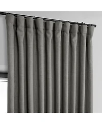 Half Price Drapes Extra Wide Textured Faux Linen Room Darkening Curtain