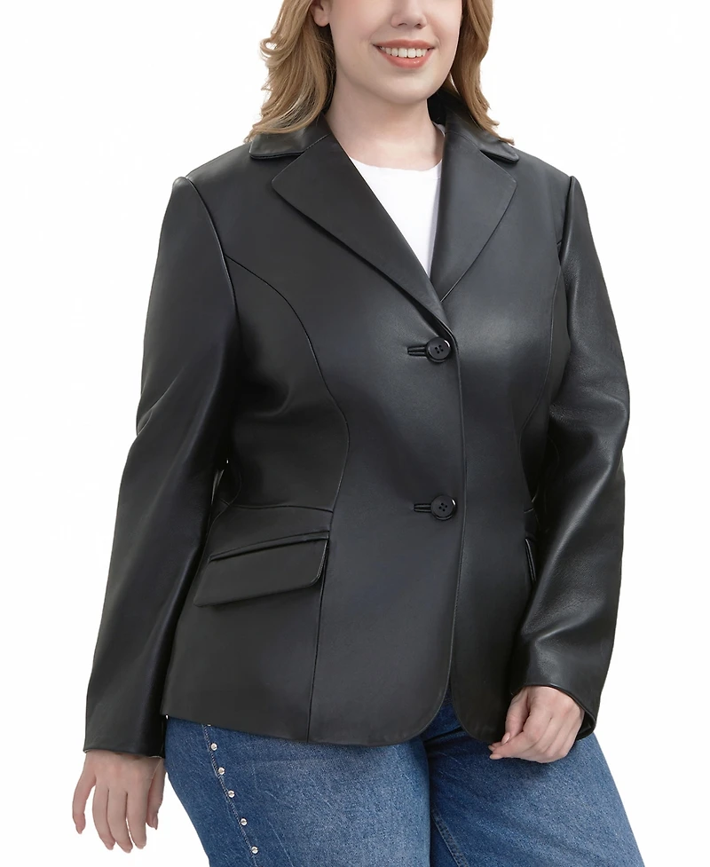 Bgsd Plus Ruth Leather Blazer Jacket