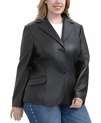 Bgsd Plus Ruth Leather Blazer Jacket