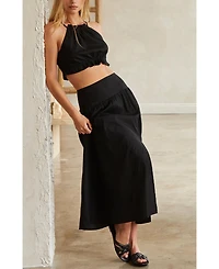 Crescent Women's Halter Skirt Set