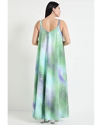 June + Vie Women's Sequin Swing Maxi Dress
