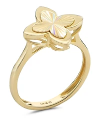 Devata Clover Ring in 14K Gold, Size 9, approx. 4.0 grams
