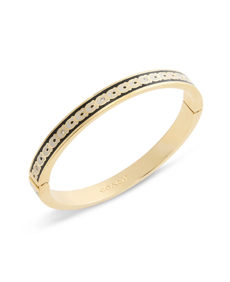 Coach Signature Faux Stone C Enamel Bangle Bracelet