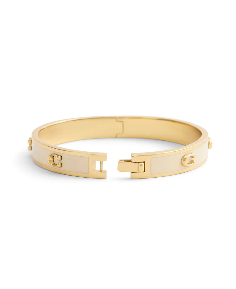 Coach Signature Pegged Enamel Bangle Bracelet
