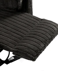 Furniture of America 41" Jorvien Modern Chenille Power Swivel Glider Recliner with Pillows