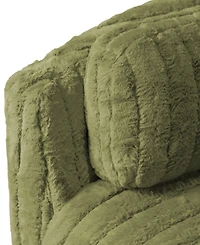 Furniture of America 41" Jorvien Modern Chenille Power Swivel Glider Recliner with Pillows