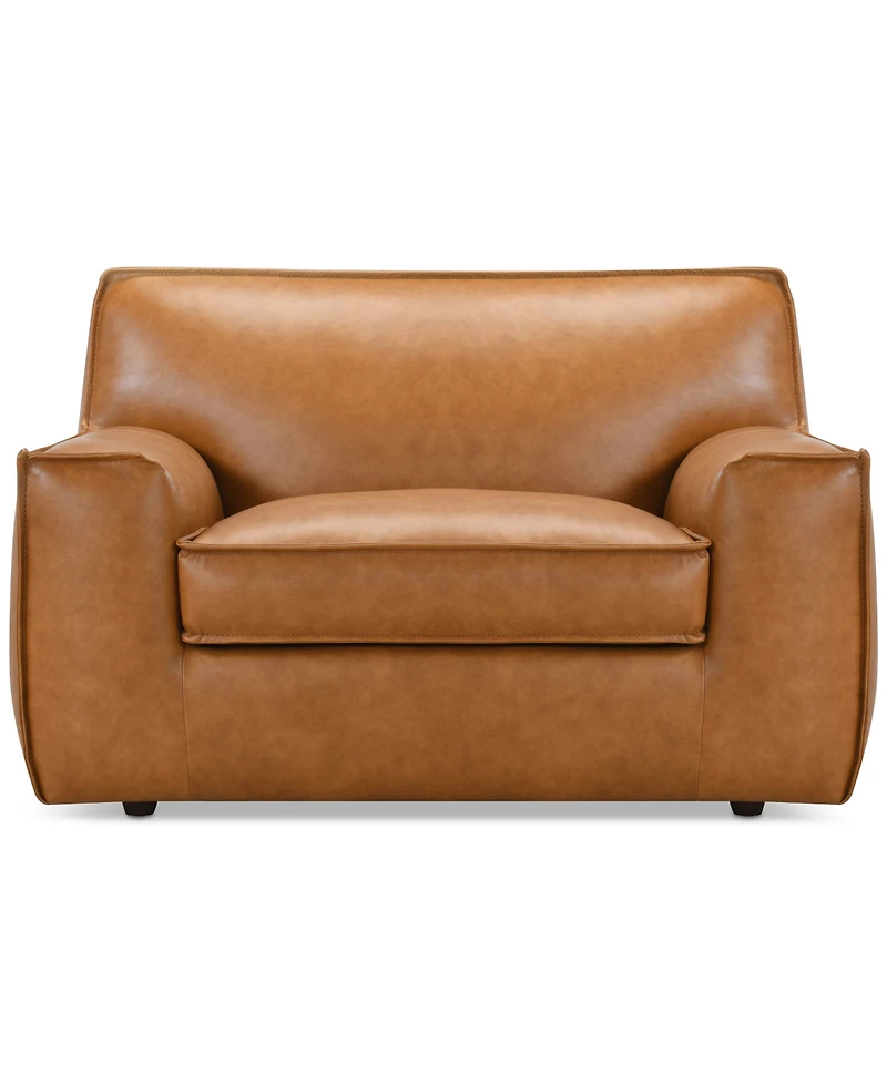 Glympton 53" Leather Arm Chair, Exclusively at Macy's