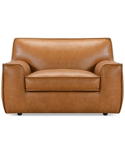 Glympton 53" Leather Arm Chair, Exclusively at Macy's