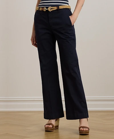Lauren Ralph Women's Stretch Cotton Chino Flare Pants