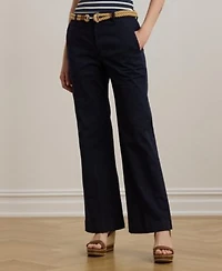 Lauren Ralph Lauren Womens Stretch Cotton Chino Flare Pants