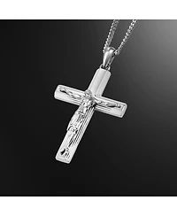 Vincero Men's Crucifix Pendant Necklace in Stainless Steel, 24