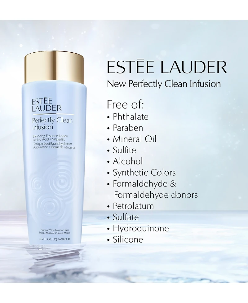 Perfectly Clean Infusion Balancing Essence Lotion Toner With Amino Acid & Waterlily, 13.5 oz