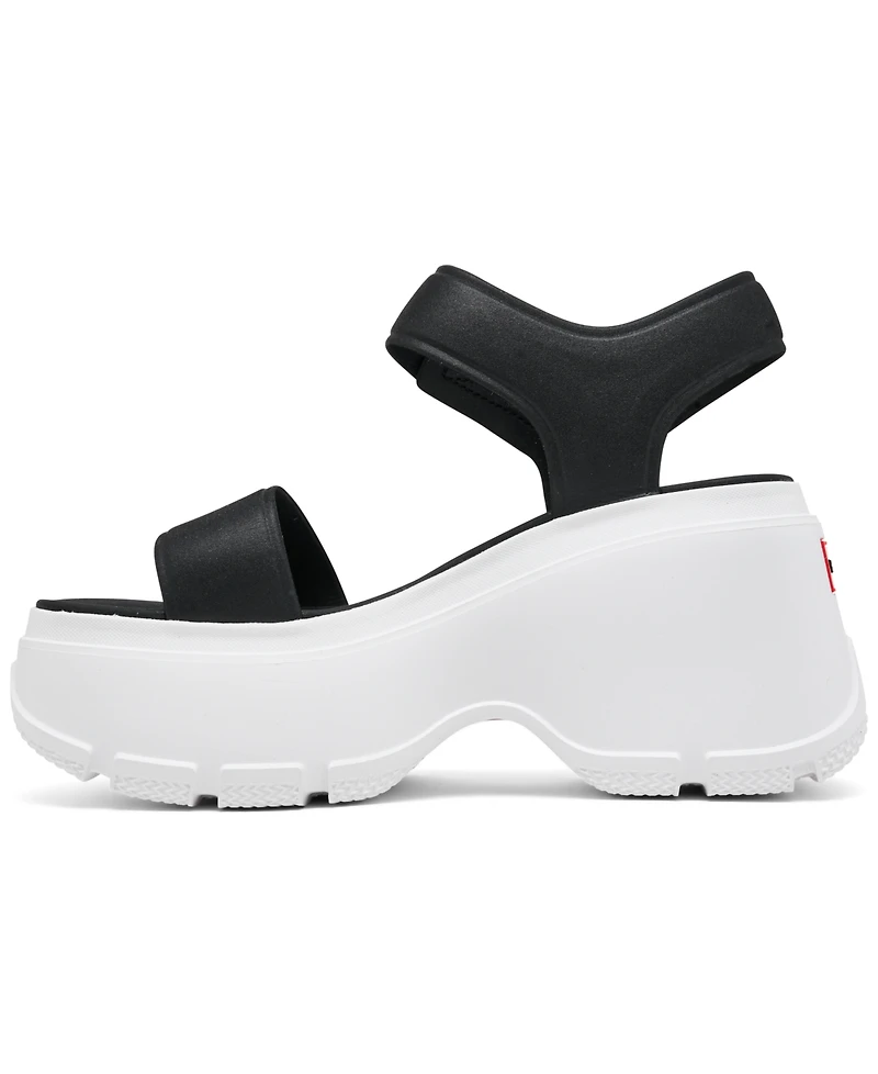 Hunter Women's Abel Square Toe Wedge Casual Sandals from Finish Line