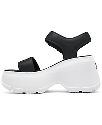 Hunter Women's Abel Square Toe Wedge Casual Sandals from Finish Line
