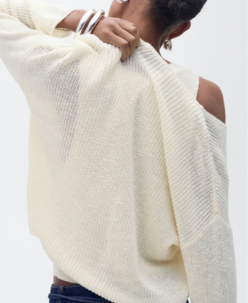Mango Women's V-Neck Knit Sweater