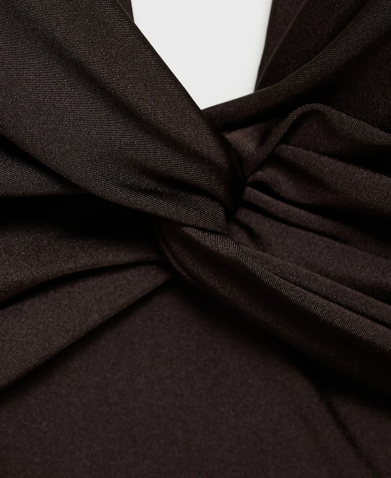 Mango Women's Draped Halter Swimsuit