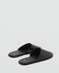Mango Women's Backless Leather Shoes