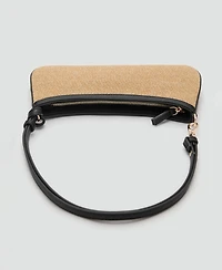 Mango Women's Natural Fiber Shoulder Bag