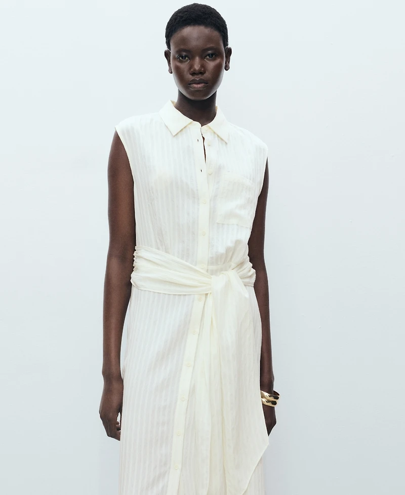 Mango Women's Bow Shirt Dress