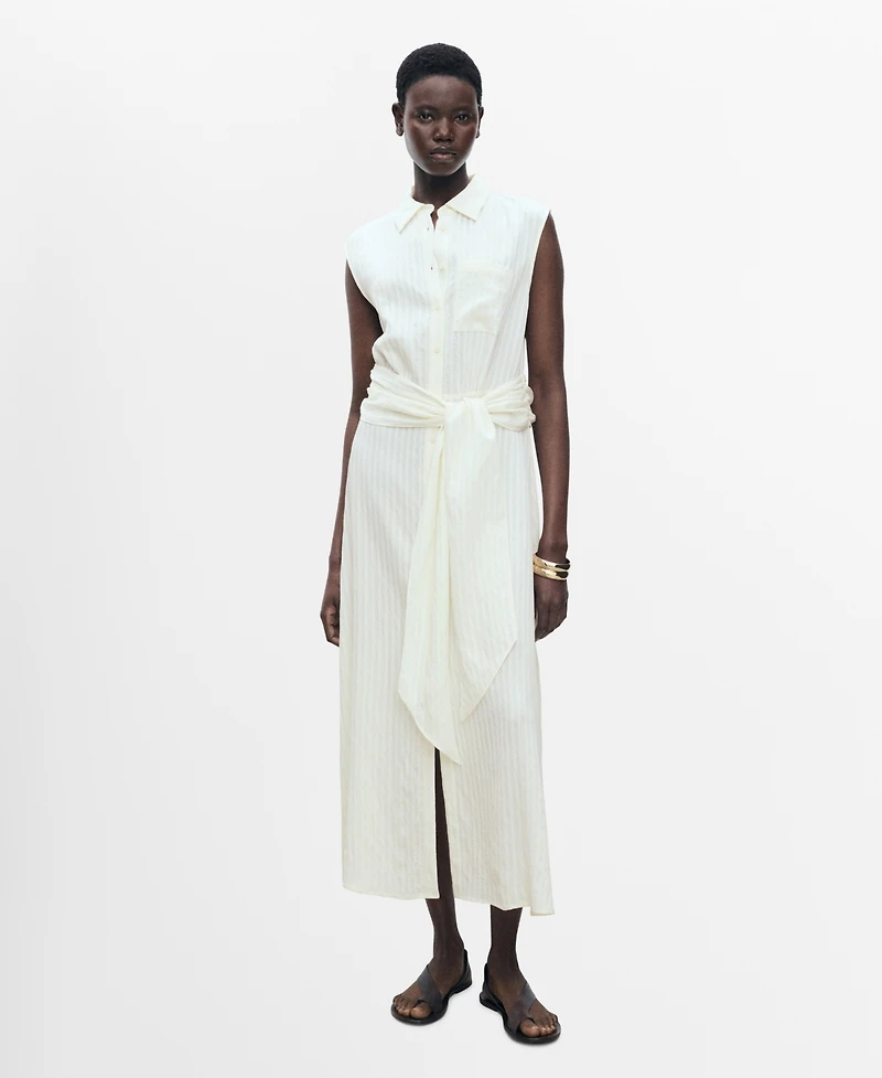 Mango Women's Bow Shirt Dress