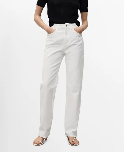Mango Women's Matilda Medium-Rise Straight-Fit Jeans