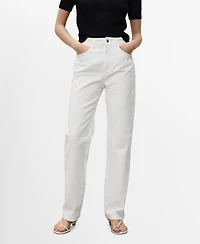 Mango Women's Matilda Medium-Rise Straight-Fit Jeans