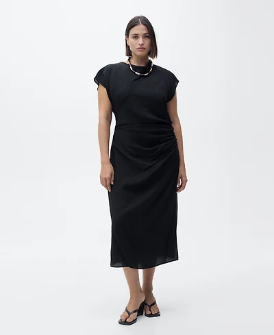 Mango Women's Draped Straight Dress