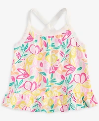 First Impressions Baby Girls Modern Tropical-Print Peplum Tank Top, Exclusively at Macy's