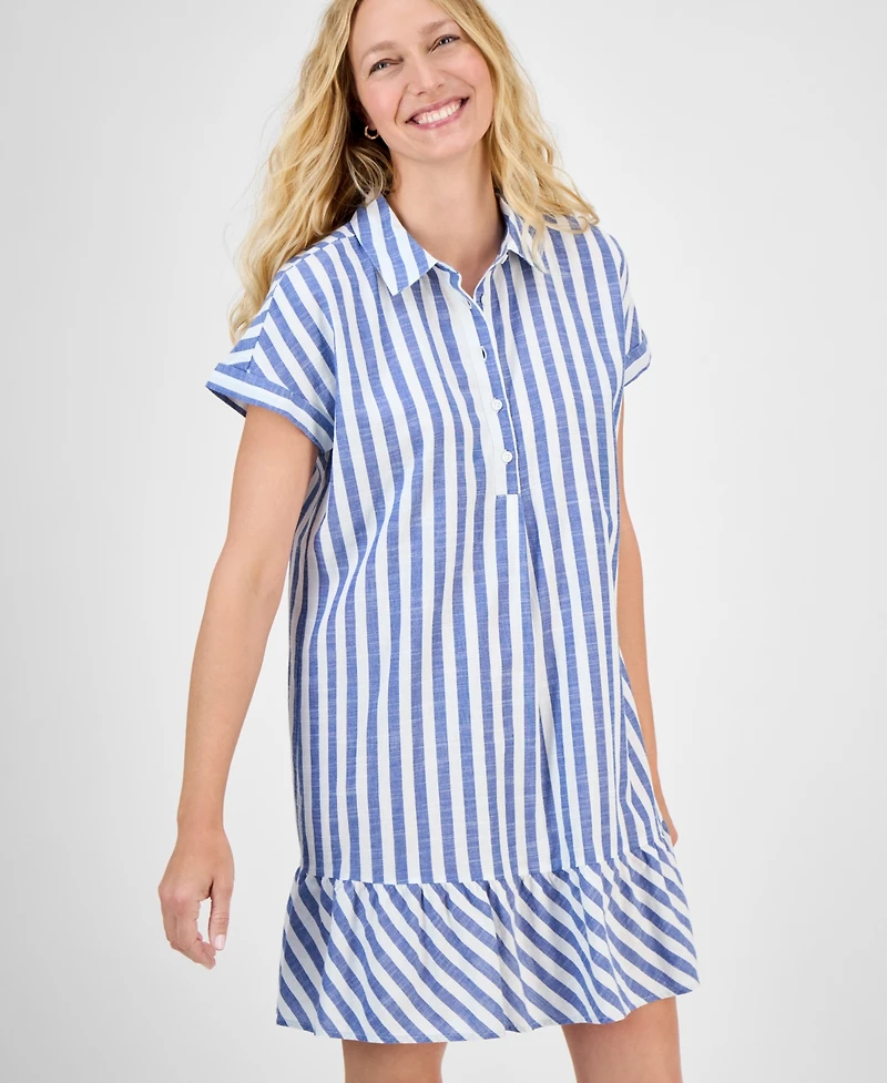 Style & Co Petite Cotton Shirtdress, Exclusively at Macy's