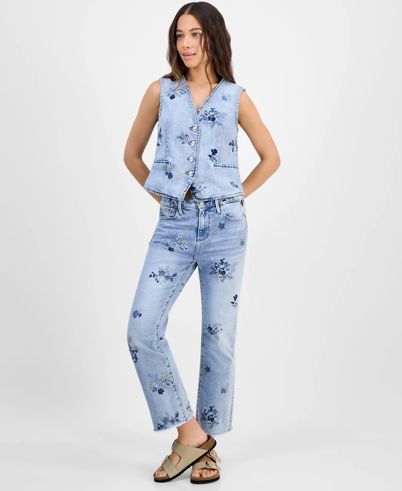 Driftwood Women's Summer Blues Button-Front Vest