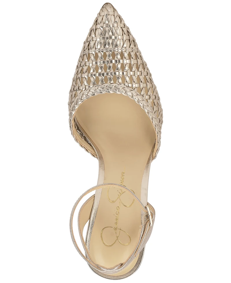 Jessica Simpson Women's Nariro Block-Heel Woven Pumps